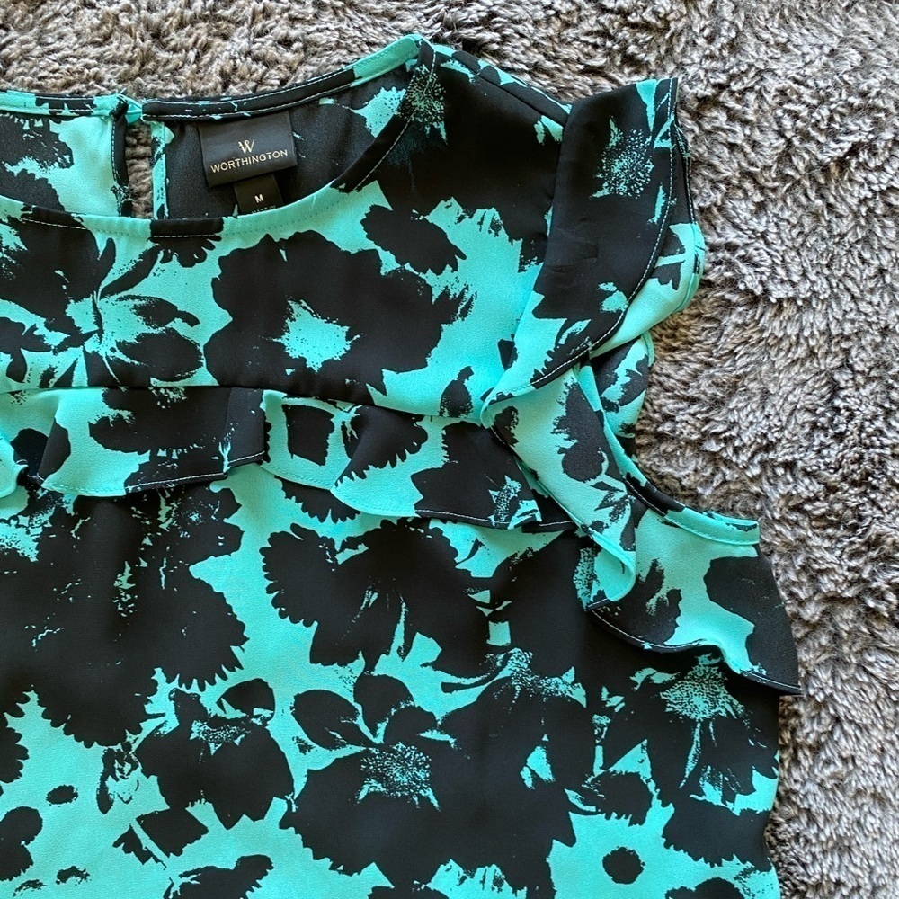 WORTHINGTON Women’s Ruffle Blouse - Picture 3 of 16